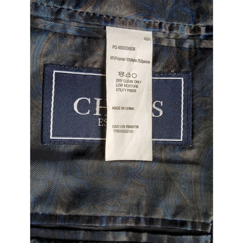 Chaps Men's navy blue corduroy Blazer in with deep blue paisley lining - Picture 8 of 11